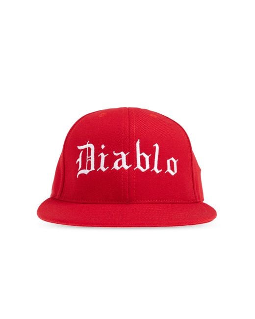 Willy Chavarria Red Baseball Cap, for men