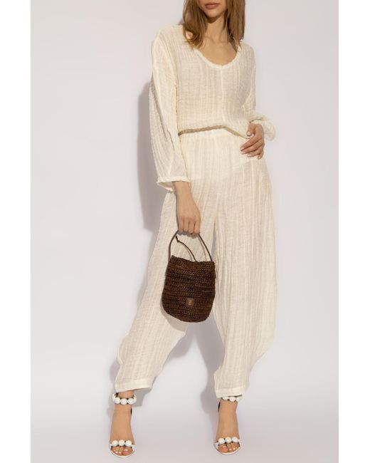 By Malene Birger Natural Linen Trousers