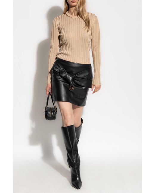 Versace Natural Ribbed Top