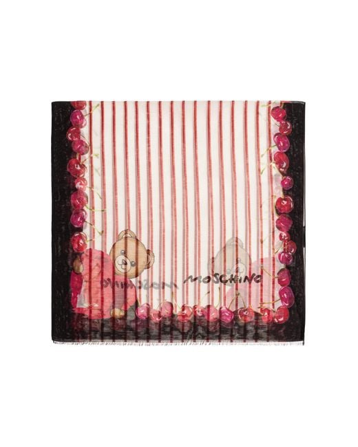 Moschino Red Scarf With Print