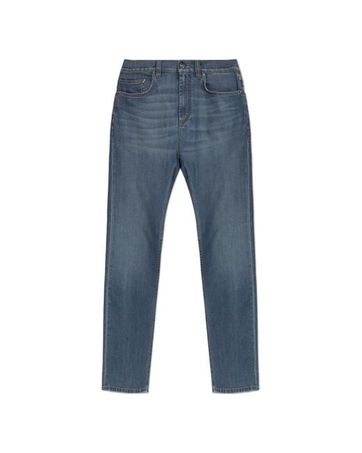 Versace Blue Jeans With Tapered Legs for men