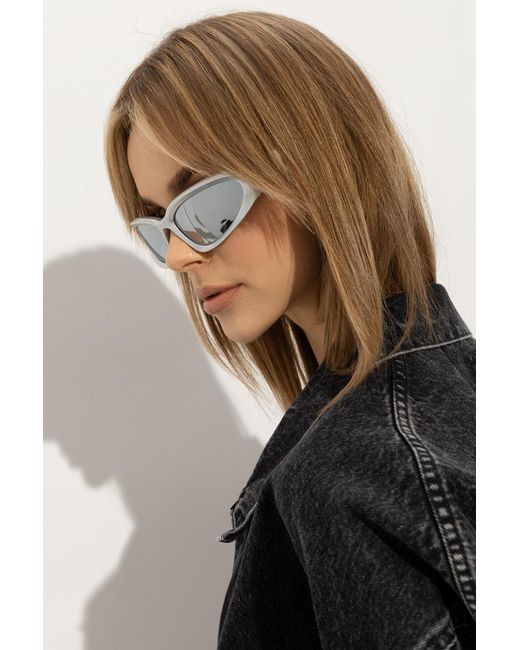Balenciaga White 'Swift' Sunglasses