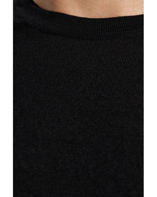 Giorgio Armani Black Thin Wool Sweater for men