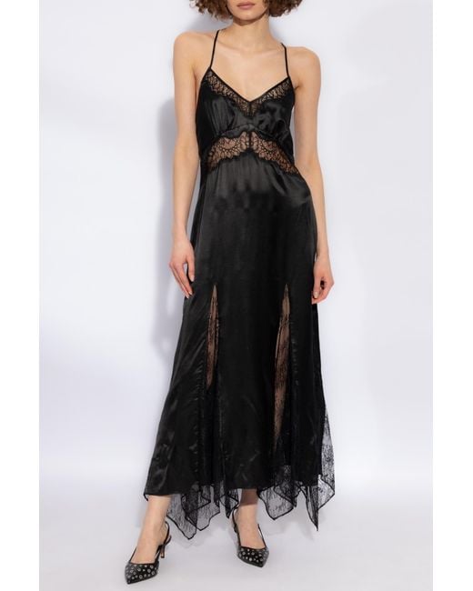 AllSaints Black Satin Dress 'Jasmine'