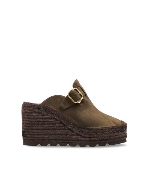 Stella McCartney Brown Wedge Sandals 'Gaia'