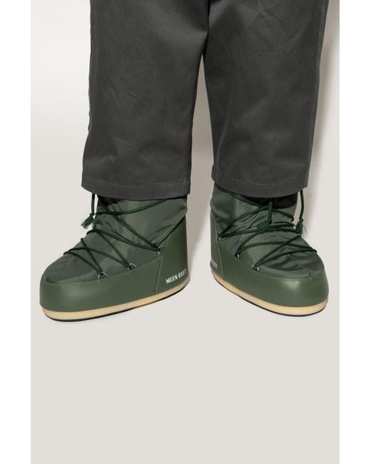 Moon Boot Green "Icon Nylon" Snow Boots for men