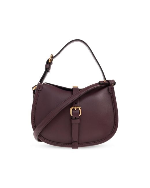Etro Purple Leather Shoulder Bag
