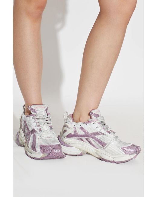 Balenciaga White 'Runner' Sports Shoes