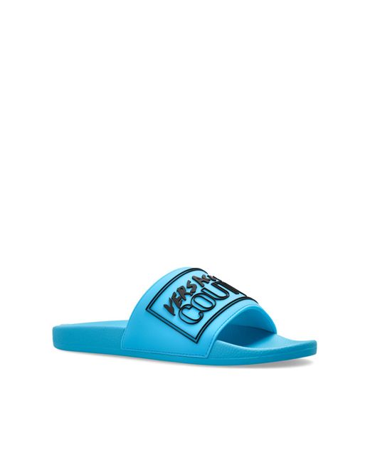 Versace Jeans Couture Blue Logo Slides for men