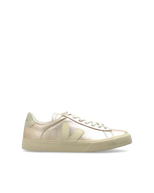 Veja White "Capmpo Leather" Sports Shoes