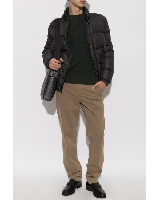 Etro Black Puffer Jacket With Logo for men