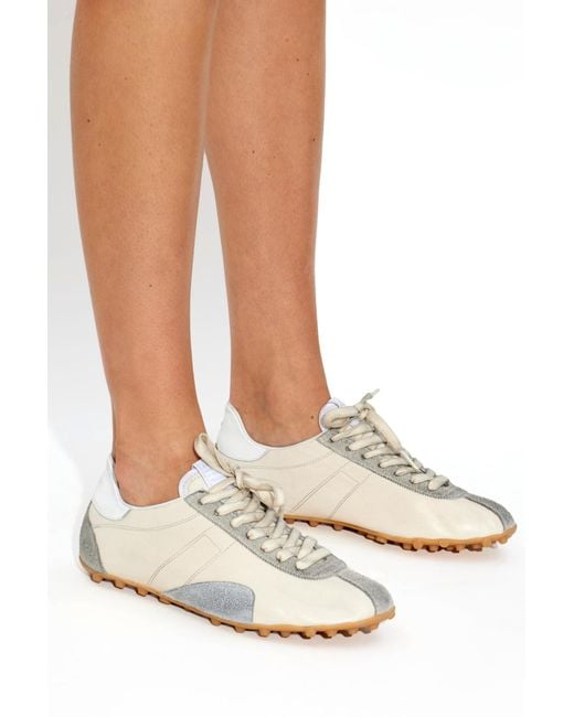 Maison Margiela White Leather Sports Shoes