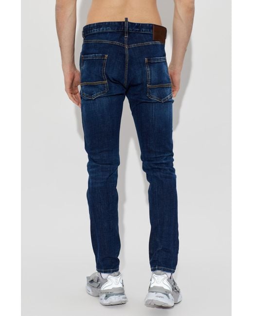 DSquared² Blue 'Mini Front Teddy' Jeans for men