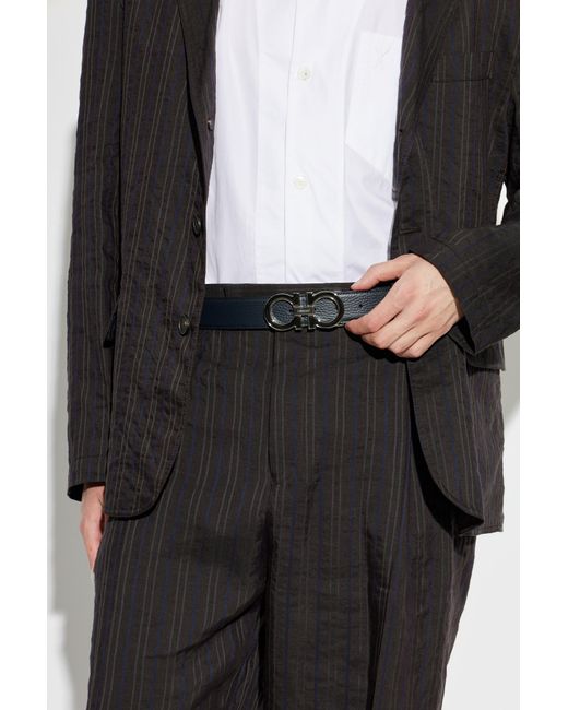 Ferragamo Black Set: Two Straps And Two Buckles for men