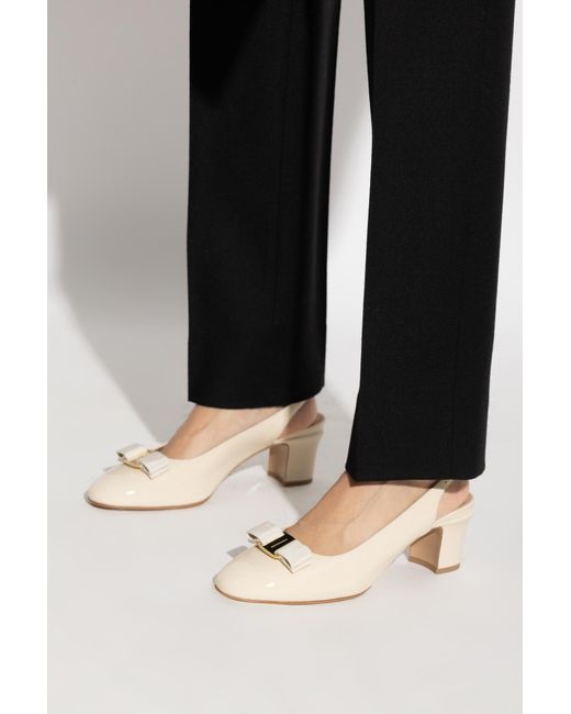 Ferragamo Natural Heeled Shoes 'Vetty'