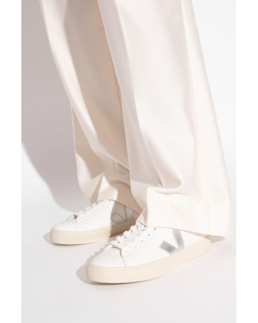 Veja White "Campo Leather" Sports Shoes