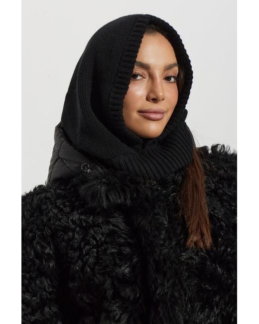 Bogner Black Wool Hood 'Berny'