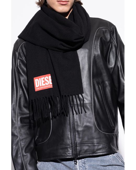 DIESEL Black Scarf 'S-Imon' for men