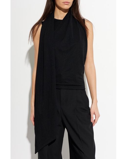 AMI Black Top With Decorative Tab