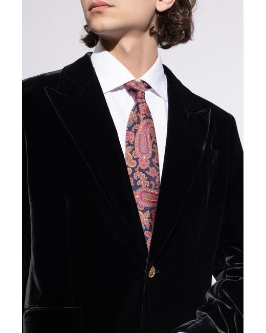 Etro Purple Silk Tie for men