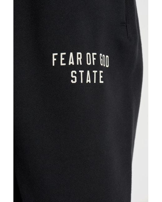 Fear Of God Black Sweatpants With Logo Patch