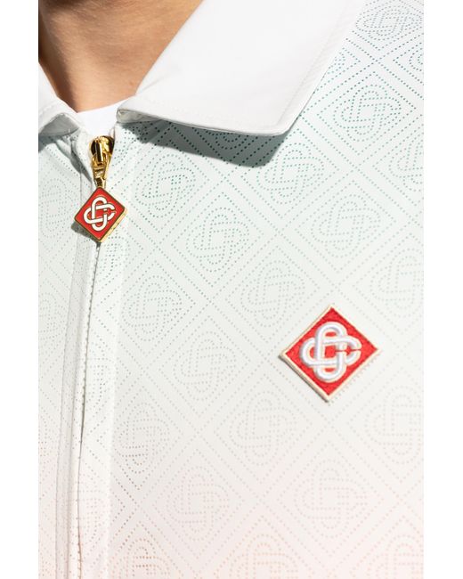 Casablancabrand White Jacket With Logo, for men