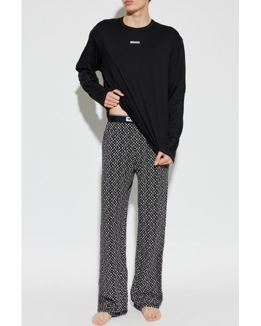 DIESEL Black Two-Piece Pyjamas 'Set-Nolan-D-Box' for men