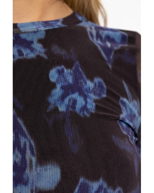 Rag & Bone Blue Floral Motif Top