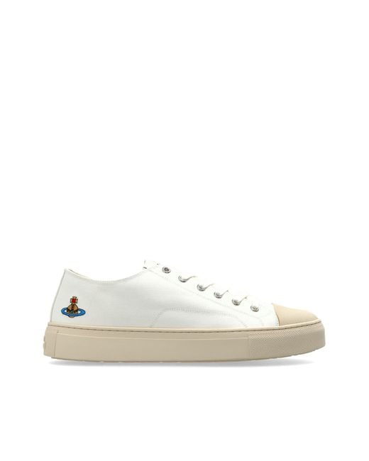 Vivienne Westwood White Sports Shoes "Plimsoll Low" for men
