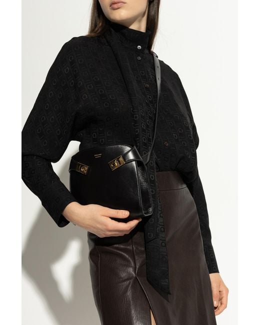 Ferragamo Black 'Hug Mini' Shoulder Bag