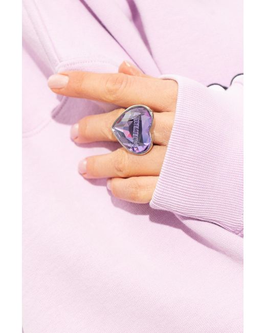 Vetements Pink Heart-Shaped Ring