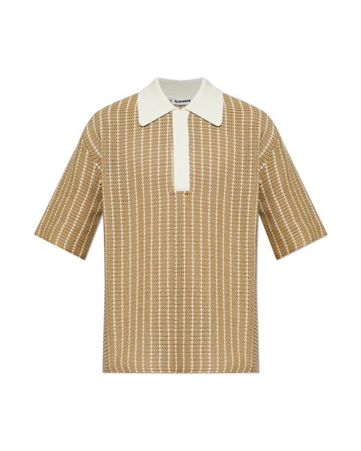 Jil Sander Natural Cotton Polo for men