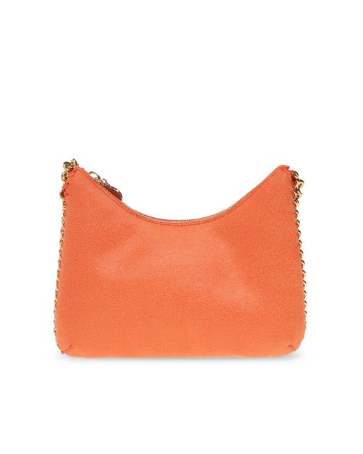 Stella McCartney 'falabella Zip Mini' Shoulder Bag in Orange | Lyst
