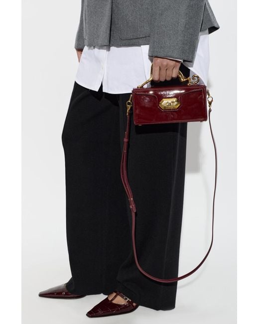 Lanvin Purple "Pencil Cat Nano" Bag
