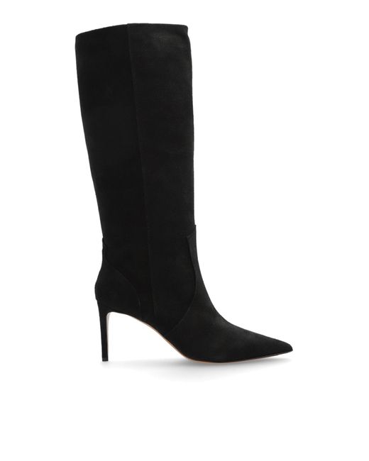 IRO Black Suede Heeled Boots "Davyn"