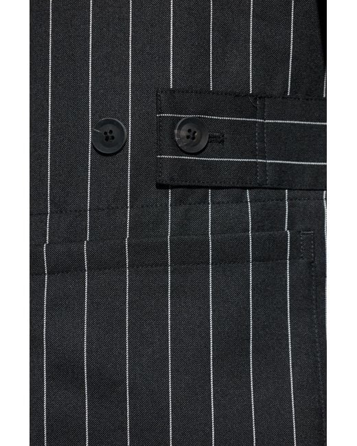 Y-3 Black Pinstripe Pattern Blazer for men