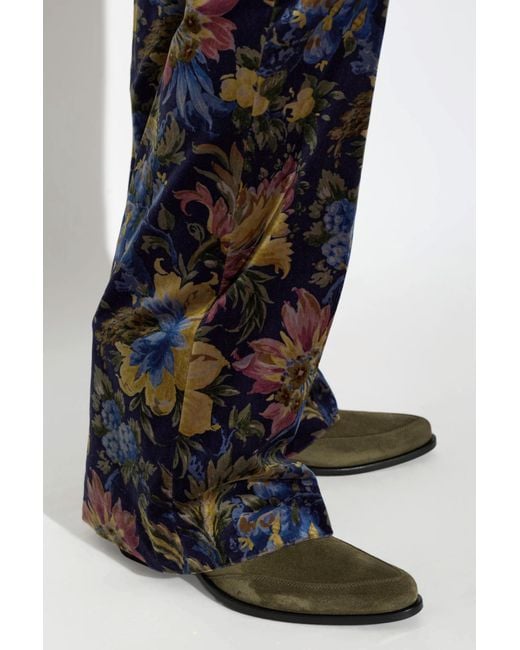 Etro Green Suede Heeled Ankle Boots