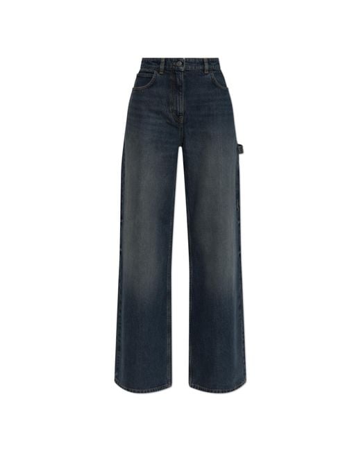 Courreges Blue Wide-Leg Jeans