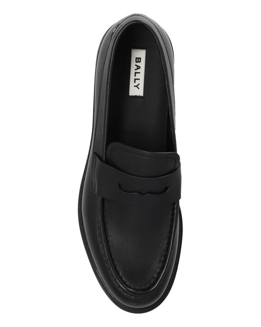 Bally Black Leather Shoes Gyles for men