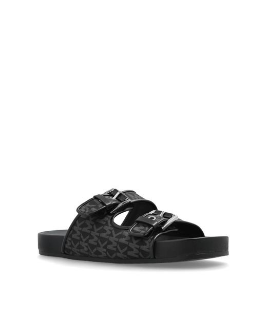 MICHAEL Michael Kors Black Slides 'Byers'