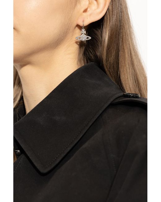 Vivienne Westwood White 'Grace' Brass Earrings