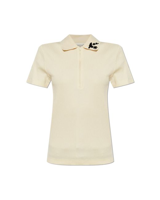 Moncler Natural Polo With Applications