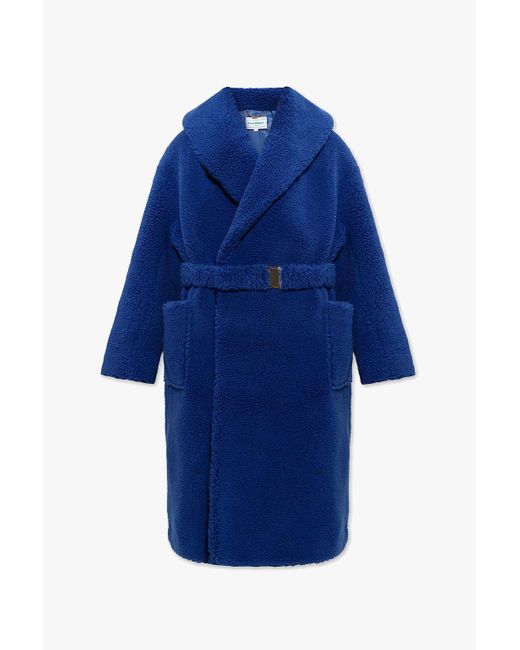 CASABLANCA Blue Faux-fur Coat