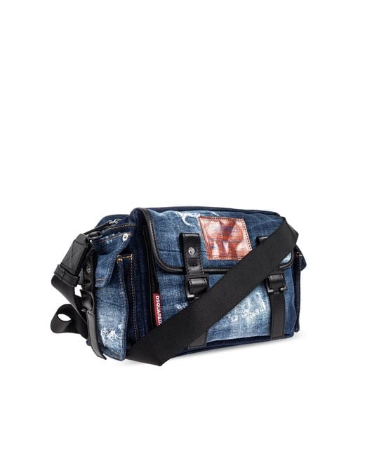 DSquared² Blue 'Five Pockets' Shoulder Bag for men
