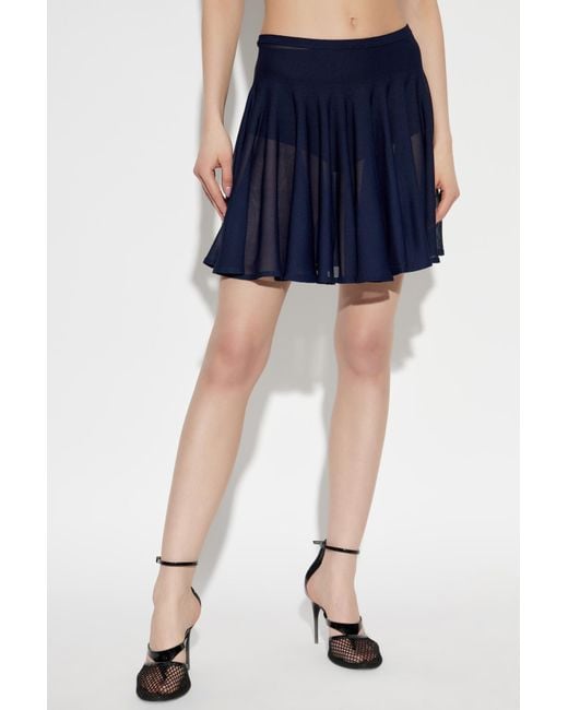 Alaïa Blue Transparent Skirt