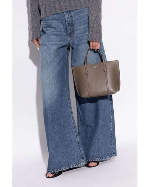 Tory Burch Brown Handbag "Perry Small"