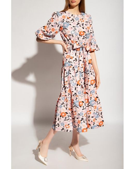 Kate Spade Dress With Floral Motif in Pink | Lyst