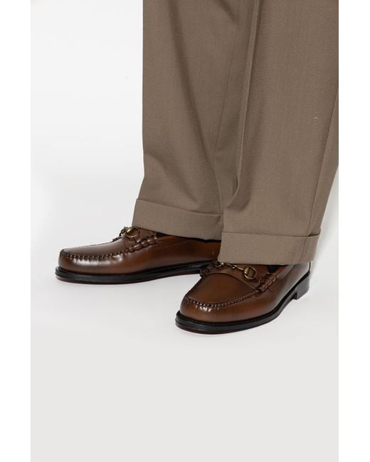 G.H.BASS Brown "Weejuns Lincoln Horsebit" Loafers for men