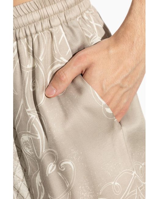 Balmain Natural Printed Shorts for men