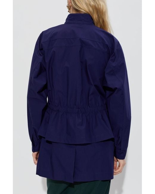 Fendi Blue Jacket With A Peplum
